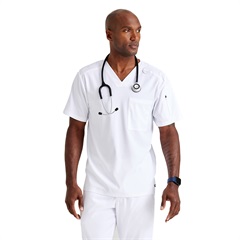 Men's Chest Pocket V-Neck Scrub Top